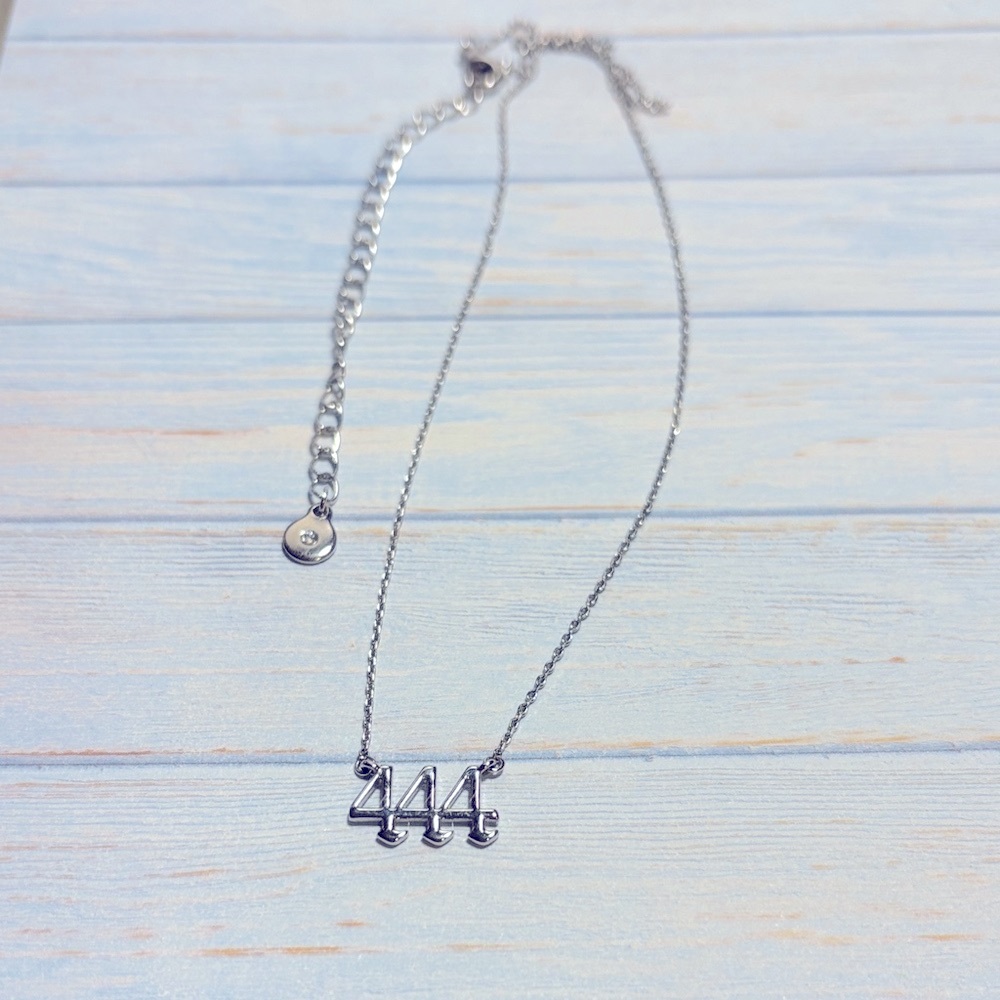 Maurices Silver Necklace with 444 Angel Number Pendant